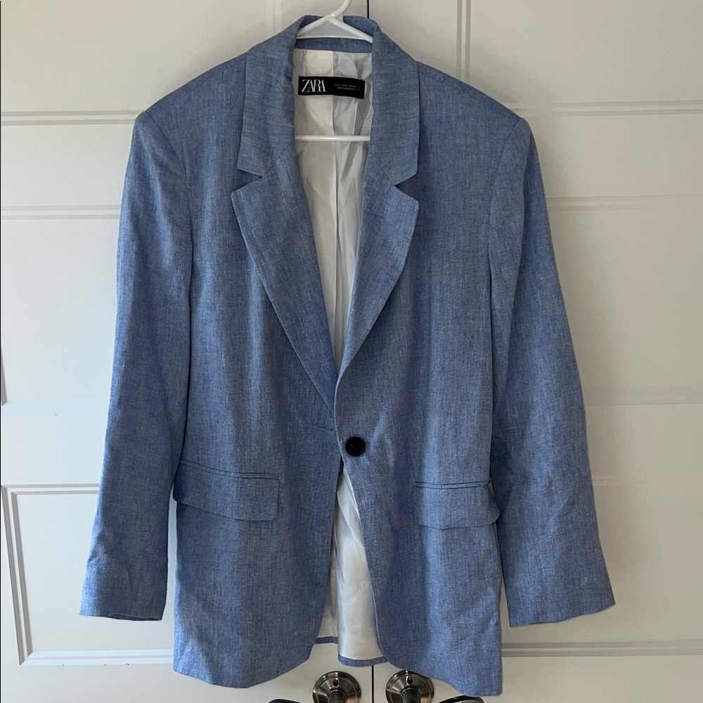 Zara Blue Blazer - Picture 2 of 12